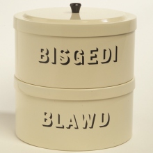 Small Stacking Bisgedi & Blawd Tins Cream
