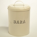 Large Round Bara Bin with Cream Lid