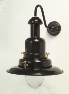 Large Fisherman Wall Lamp in Black