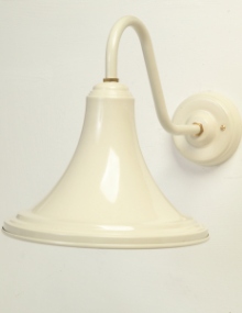 J D Trumpet Wall Light in Cream