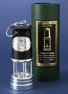 Large Black and Silver Lifestyle Miners Lamp