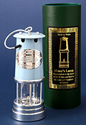 Large Blue and Silver Lifestyle Miners Lamp